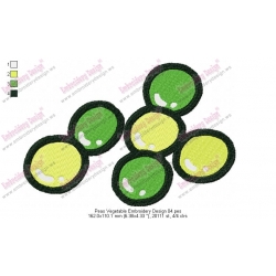 Peas Vegetable Embroidery Design 04